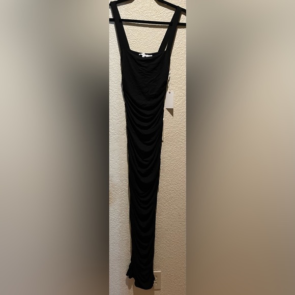 NWOT Good American Ruched Sleeveless Maxi Black Dress Size 1 Small SOLD OUT - Picture 6 of 10